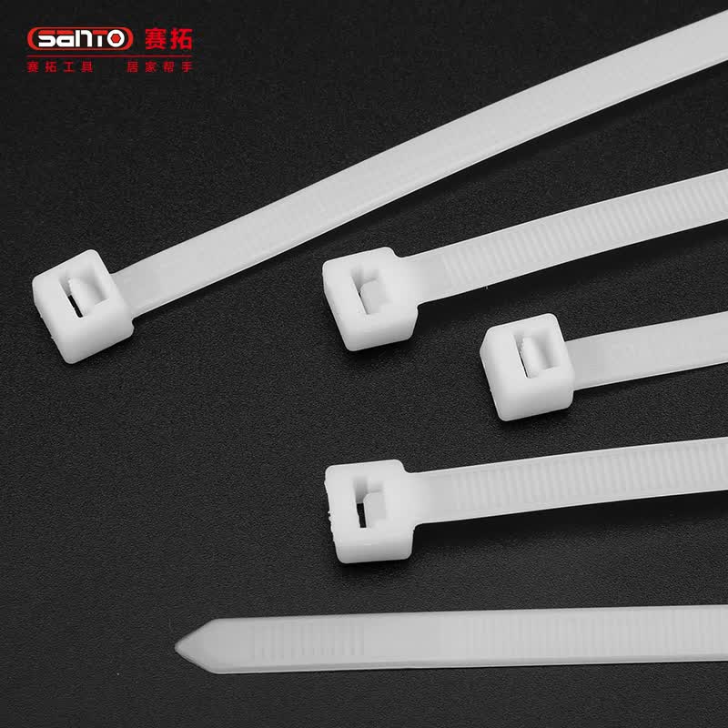 赛拓(SANTO)自锁式尼龙扎带 小号线缆扎线带 电脑主机走线理线带束线带捆扎带 【0021】3.6*300mm