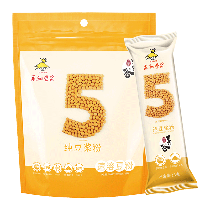 冲饮谷物价格走势分析，销量过万的永和豆浆纯豆浆粉180g*2包组合|冲饮谷物历史价格价格查询