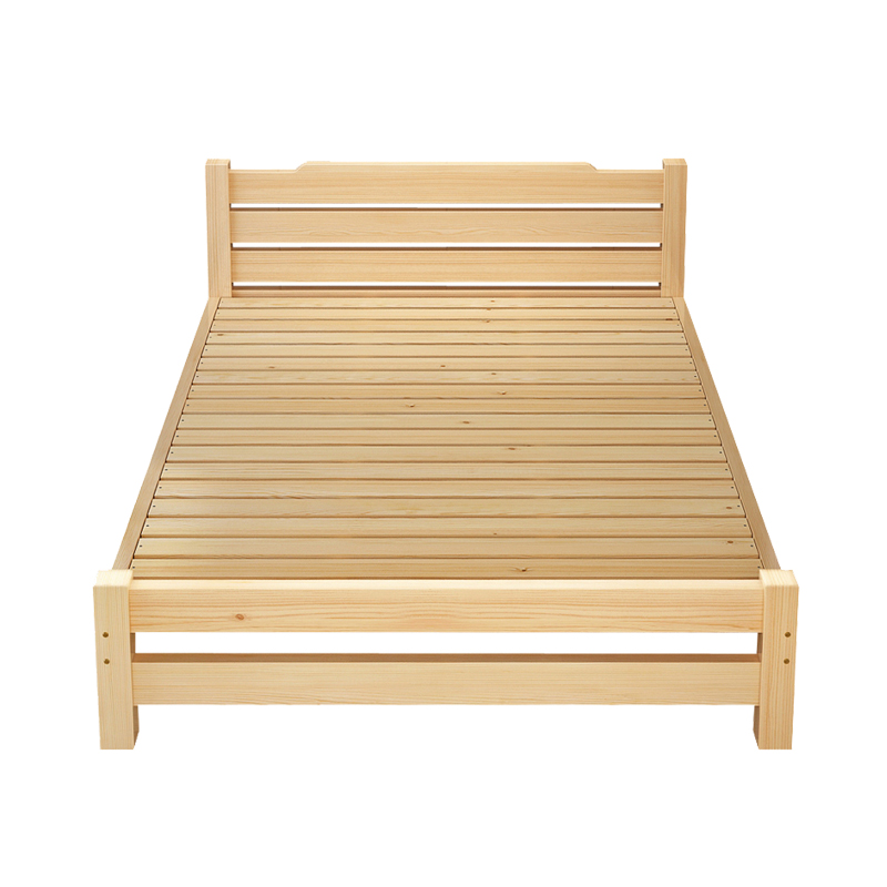 洛克菲勒实木床松木床1.2米单人双人床离地30cm高 1200*2000不带抽屉（2张起拍，单张不发货）