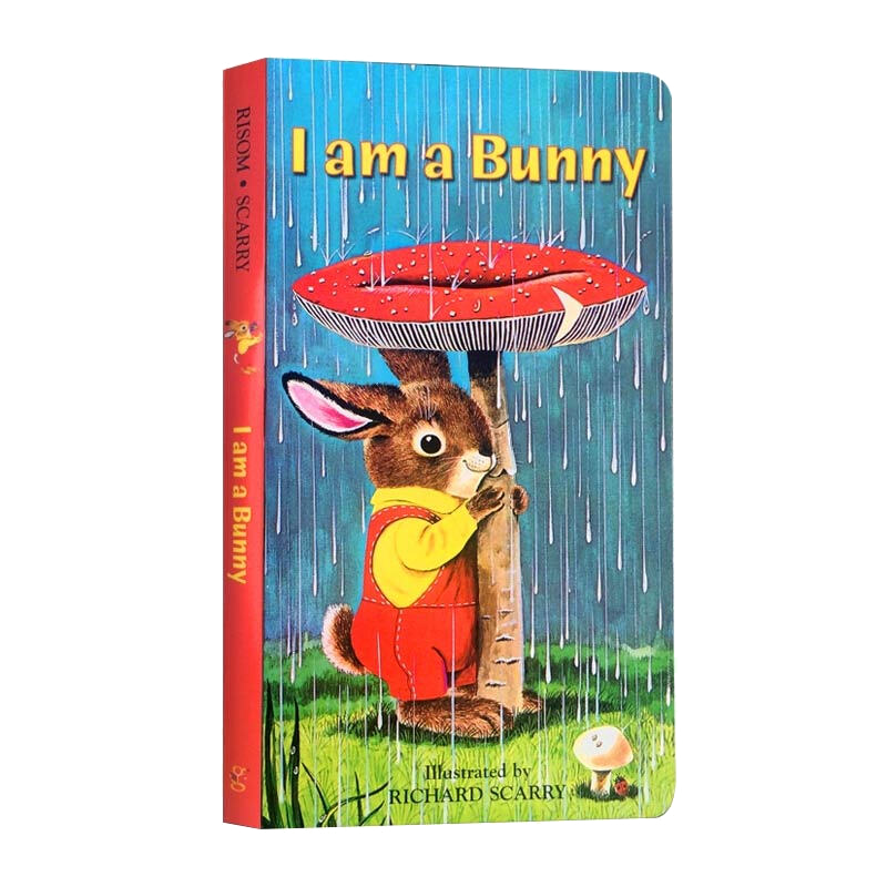 送音频I Am a Bunny 我是一只兔子 英文原版 低幼启蒙 纸板书 儿童绘本 凯迪克 0-3岁