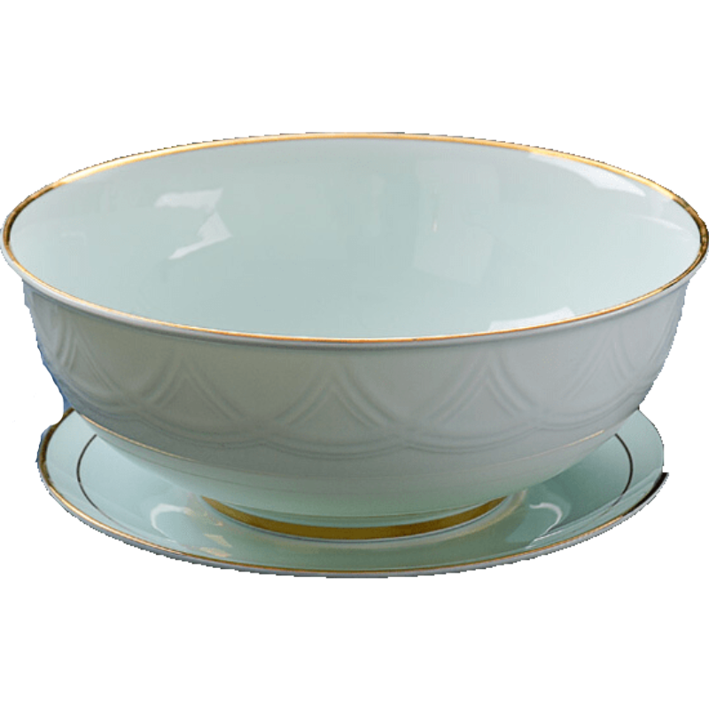 华光国瓷 中国风青瓷餐具套装 华青瓷碗碟盘套装 千峰翠色骨瓷餐具 18头礼盒装