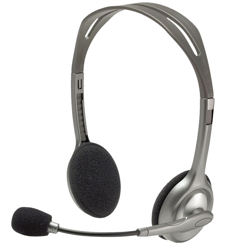 罗技（Logitech） H111 多功能头戴式耳机耳麦有线 笔记本电脑单孔耳机带麦 办公学习培训 H111