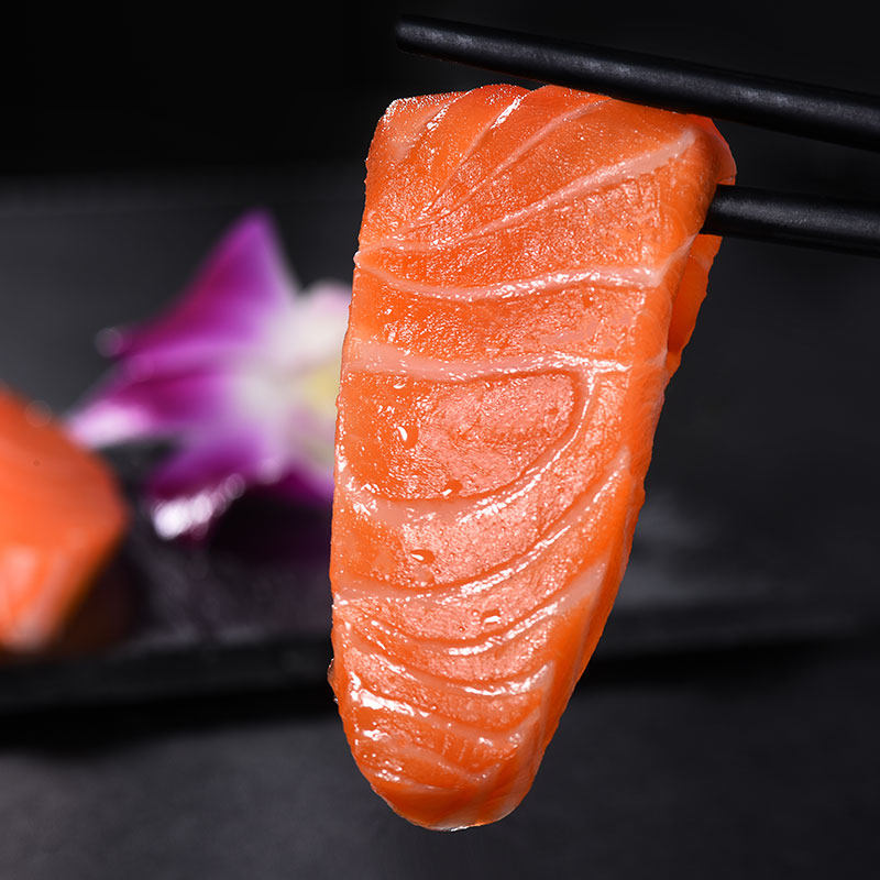 聚鲜品 挪威冰鲜三文鱼(大西洋鲑)整块带皮500g 袋装进口海鲜刺身生鱼片 切片（去皮400g）