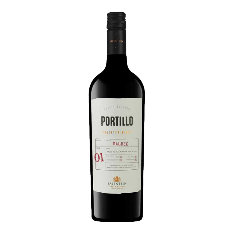 进口马尔贝克干红葡萄酒 salentein portillo malbec 2019年750ml*1瓶