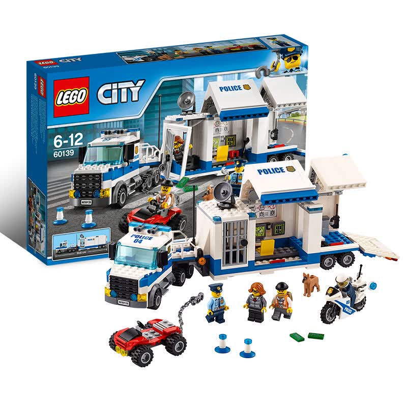 乐高(lego)城市组男女孩拼搭积木玩具生日礼物 60139 移动指挥中心