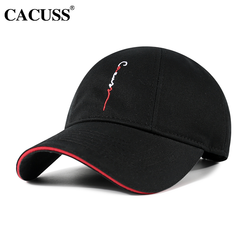 CACUSS帽子男女出游鸭舌帽男士棒球帽户外休闲防晒遮阳帽B0370 黑色 头围56-59cm