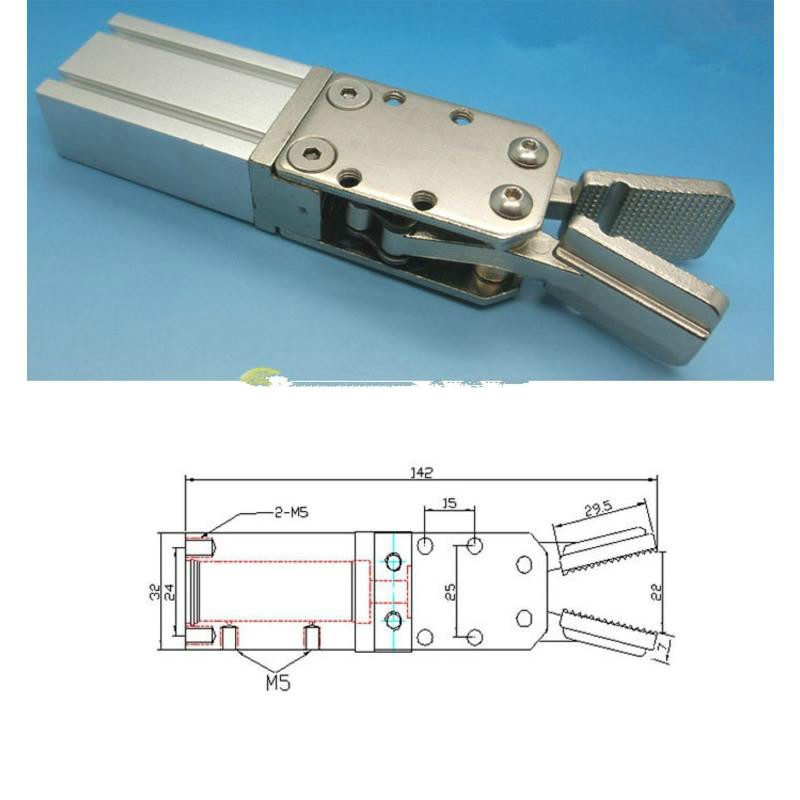 机械手夹具配件1615d/sl单双动大小夹具2015d/sl气动口夹子 1615d 双