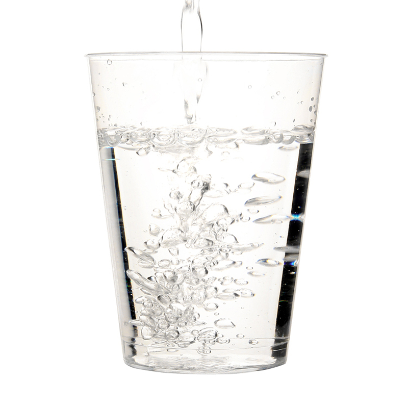 喇叭花250毫升一次性杯子航空杯饮茶杯硬质塑杯100个水晶塑料杯透明水杯（直筒型）