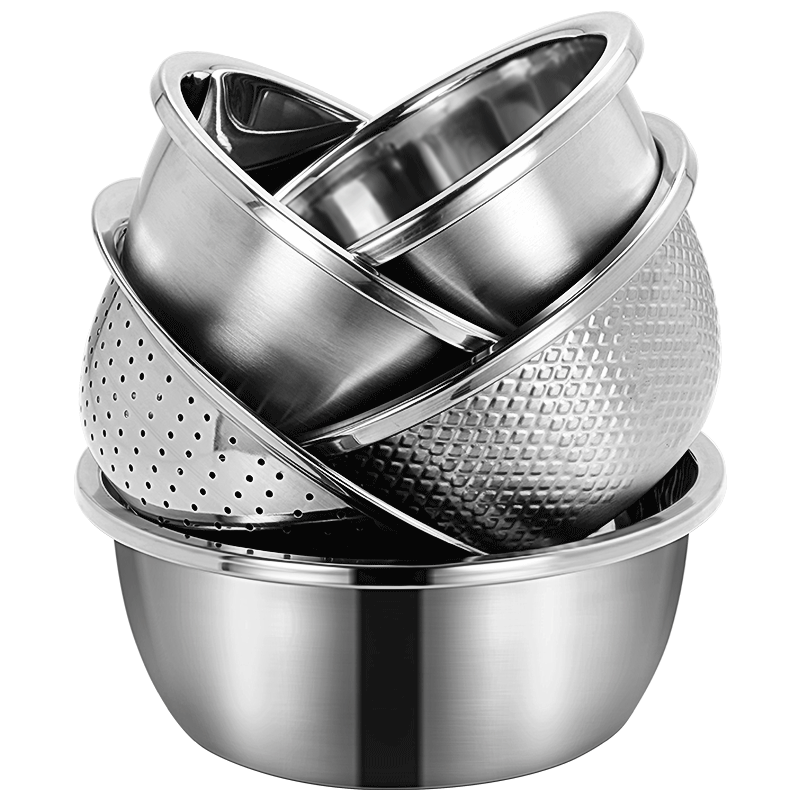 华帝VATTI304不锈钢盆五件套：高品质、多样化选择和优秀设计给您的厨房储物带来便利