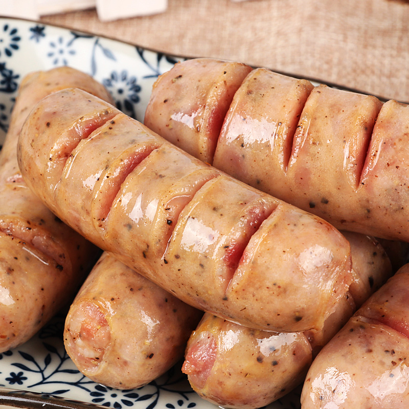 雄丰黑椒味地道肠3斤猪肉肠火山石烤肠肉肠烧烤早餐香肠预制菜肉制品