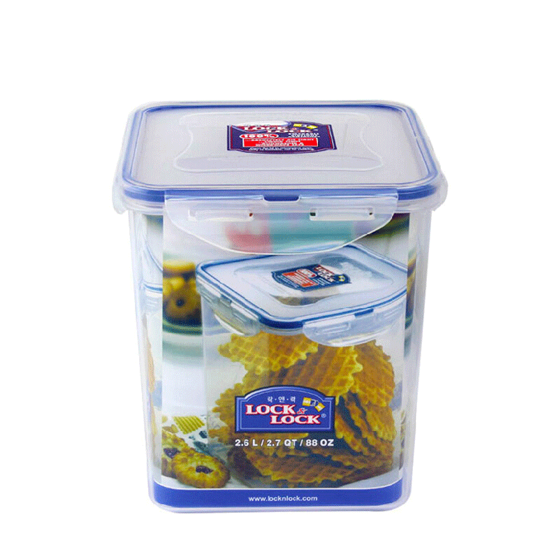 乐扣乐扣（LocknLock）塑料保鲜盒密封盒冰箱收纳盒微波可用保鲜盒 HPL822B-2.6L    29元