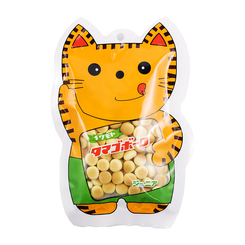 岩本日本进口零食品 岩本 猫咪图案袋装小馒头50g 儿童奶豆饼干糕点心