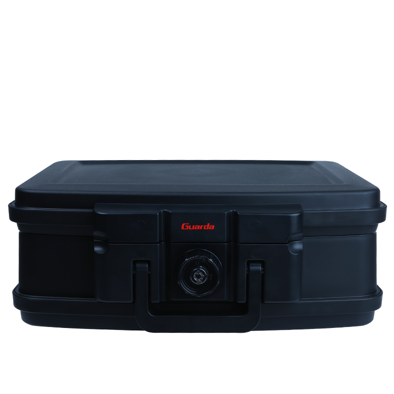 盾牌家用防火防水小型保險箱2125款A4文件證件收納UL防火認證辦公手提上翻便攜加厚重型保險柜夾萬(wàn)  2117C鑰匙鎖-小號