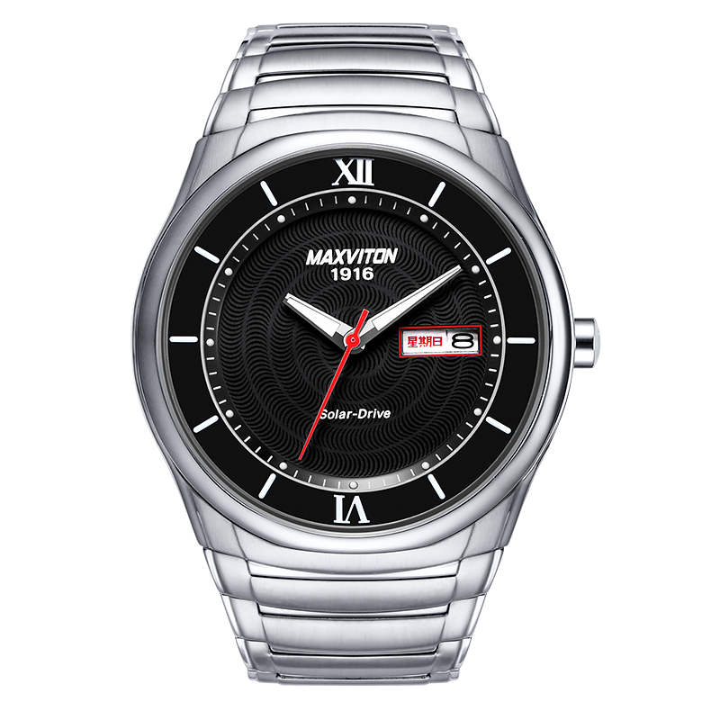 瑪斯威頓男士商務(wù)腕表休閑表防水光能表多功能手表太陽能光能表男表 【11E】