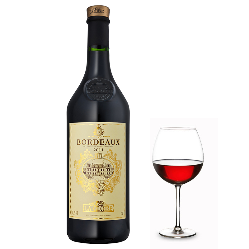 法国拿戈卢波尔多干红葡萄酒750ml 单支装
