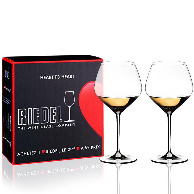 醴铎riedel奥地利水晶红酒杯套装心心相印系列高脚杯子家用杯无铅玻璃