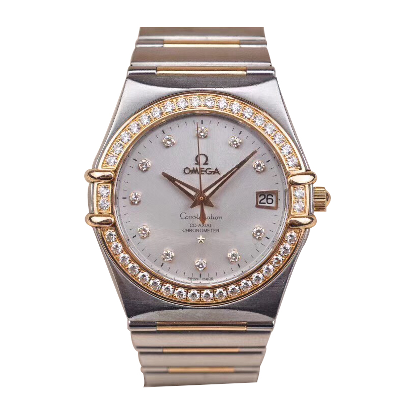 【二手95新】欧米茄 星座160周年系列 男表 18k玫瑰金 钻刻 自动机械