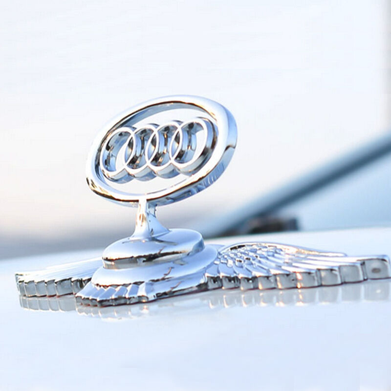 monlill 奥迪飞鹰金属立标 奥迪机盖车标 奥迪车头标贴标改装专车专用