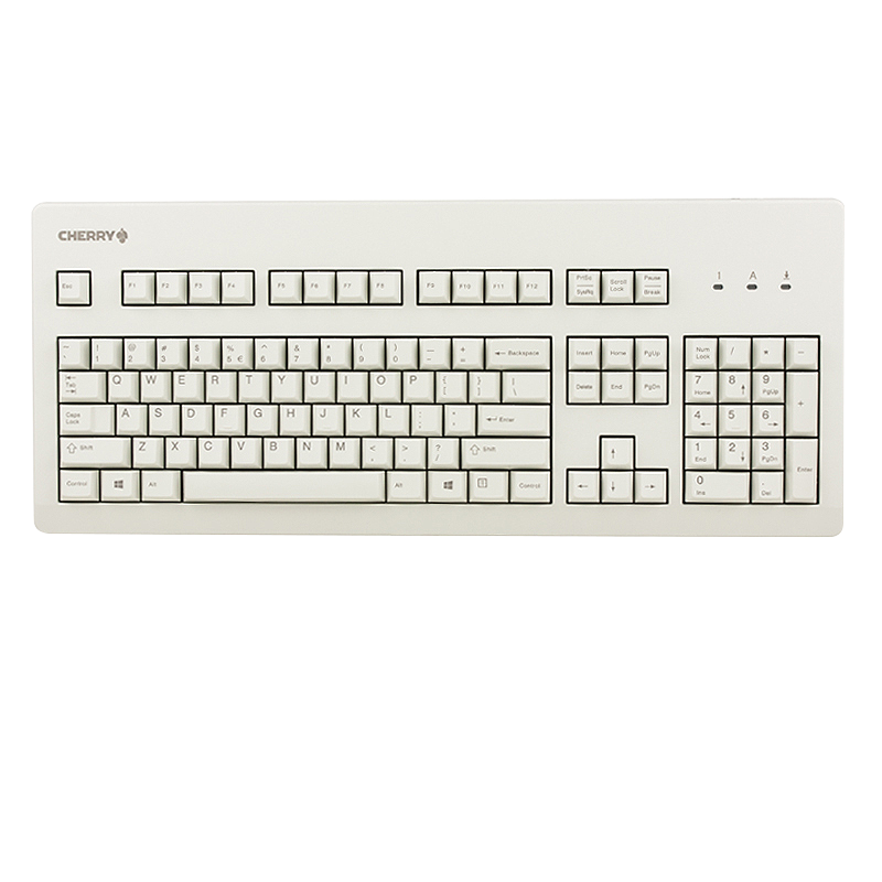 樱桃（Cherry）G80-3000LSCEU-0 机械键盘 有线键盘 游戏键盘 全尺寸键盘 经典复古  白色 青轴 509.00元
