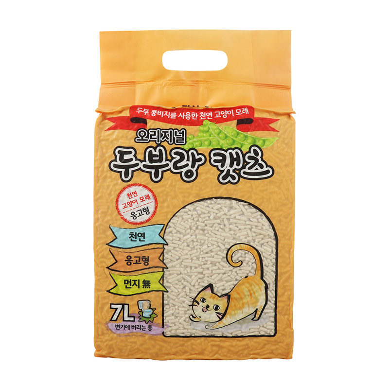 【300减30】韩国进口lovecat 爱宠爱猫 韩国原味7L豆腐猫砂 猫厕所用沙 吸水结团 原味整箱6包