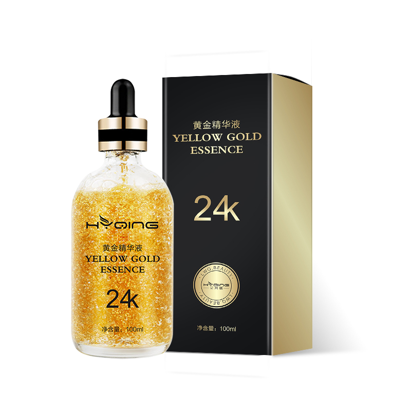 花月情24k黄金精华液100ml 淡化细纹收缩毛孔保湿提亮肤色男女护肤原液 24K黄金精华液100g
