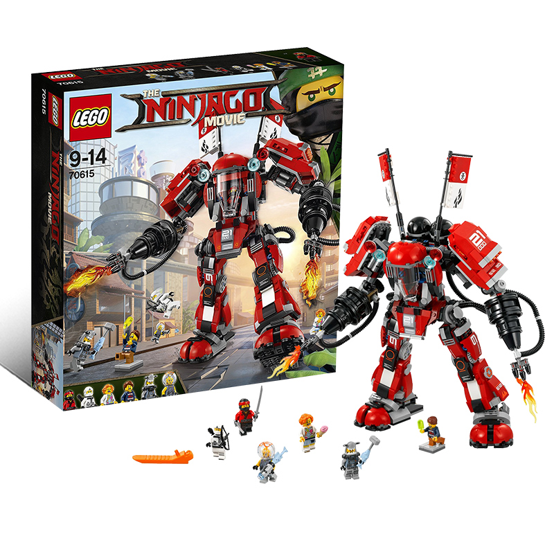 忍者男女孩创意拼搭积木玩具生日礼物 70615 火忍者的超级爆炎机甲