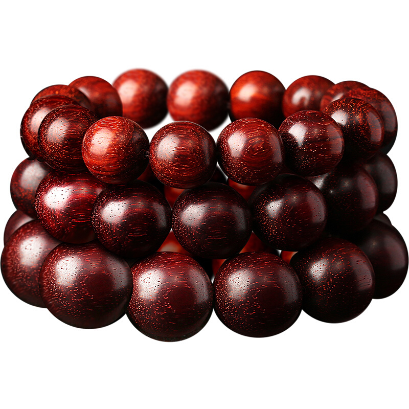 览日鸟印度满金星手串男108颗情侣款手链老料高密檀木佛珠念珠 6mm