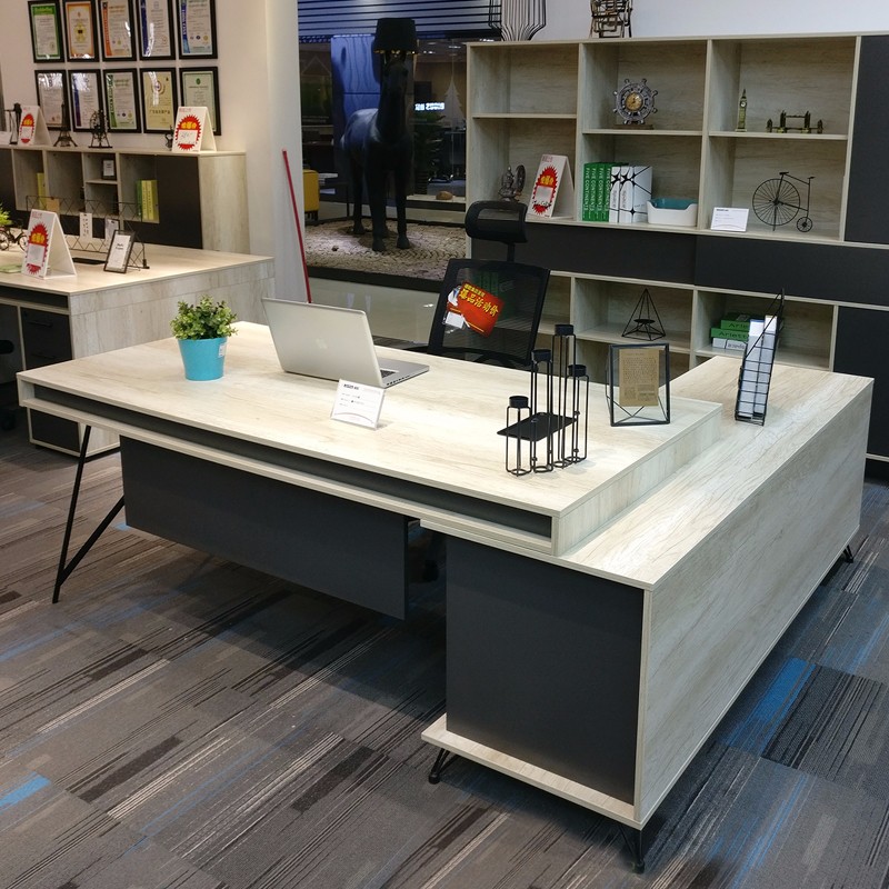 老板桌椅简约现代个性创意办公桌lof主管办公室工业风格支持定做 1.