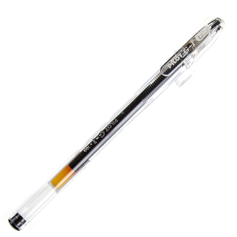 pilot百乐g-1 中性笔 水笔 办公笔学生经典商务透明杆 学生签字水笔