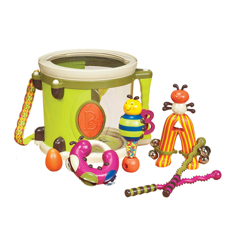 比樂（B.） Btoys大嘴貓鋼琴嬰幼兒童貓琴多功能電子琴兒童音樂玩具吉他鼓 砰砰打擊樂團(tuán)