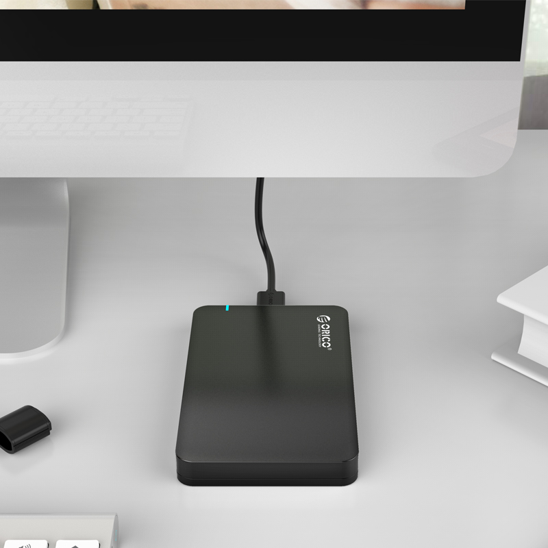 奥睿科(ORICO)移动硬盘盒2.5英寸USB3.0 SATA串口笔记本电脑外置读取盒固态机械SSD硬盘壳 黑色2569S3