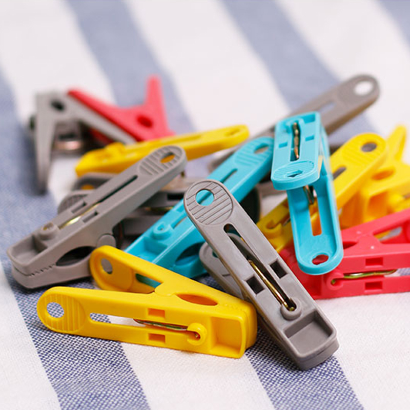 茶花 衣夹晾衣夹裤夹洗衣晾晒夹子多功能晒衣夹衣服夹袜子夹 3袋（共60支）