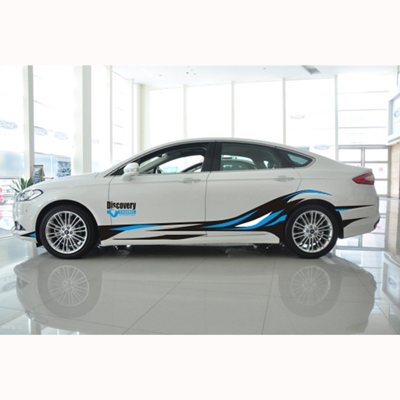 思域十代改装速锐汽车贴纸长侒悦翔v7车身腰线拉花 车贴颜色黑色加浅