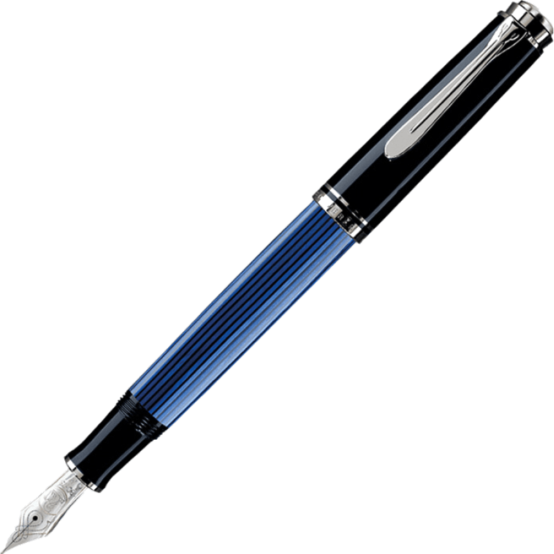 Pelikan 百利金 钢笔 卓越系列 M405 蓝杆白夹 EF尖 单支礼盒装