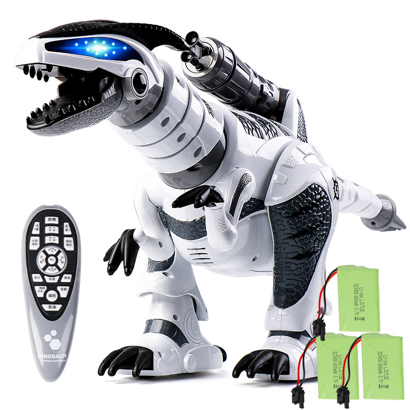 YIER 遥控恐龙机器人玩具智能恐龙电动霸王龙儿童玩具 智能战龙「加强版三电池」连续玩270分钟