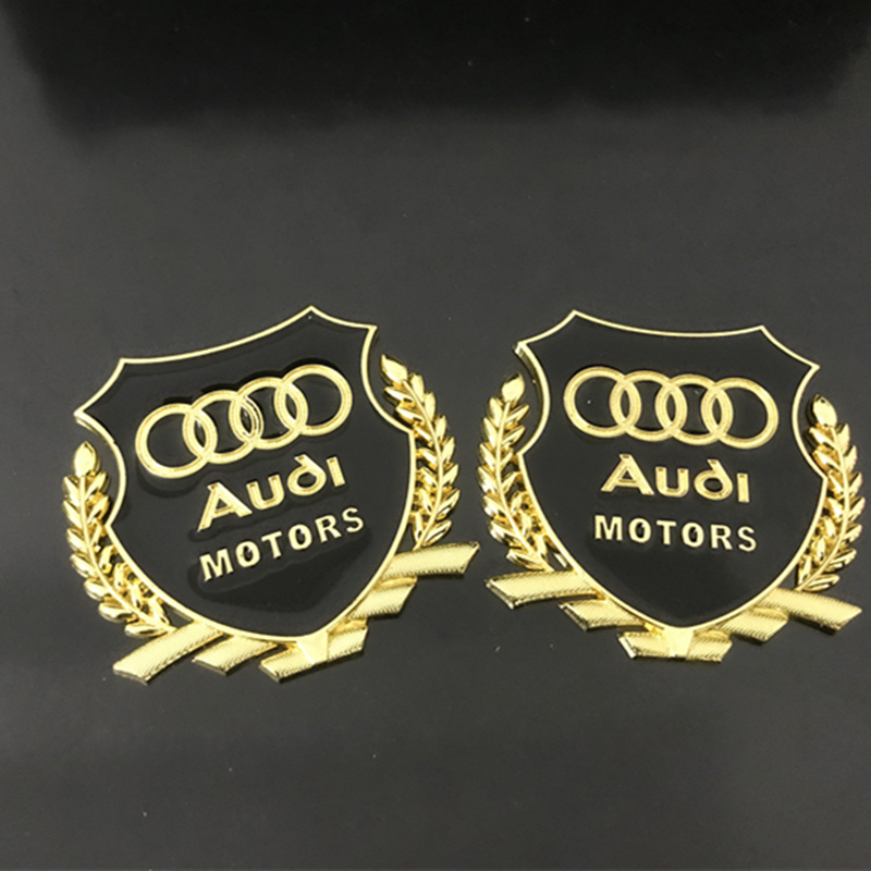 a4l a6l q3 q5 a5 a8l车标贴尾标配件侧标改装贴纸装饰 奥迪侧标金色