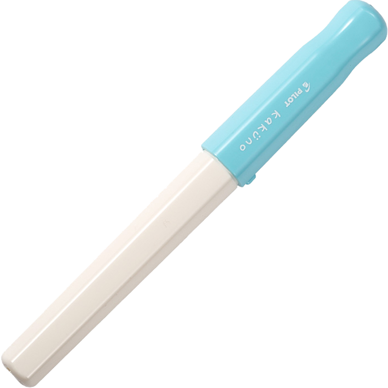 PILOT 百乐 钢笔 kakuno系列 FKA-1SR 淡蓝色白杆 EF尖 墨囊+吸墨器盒装