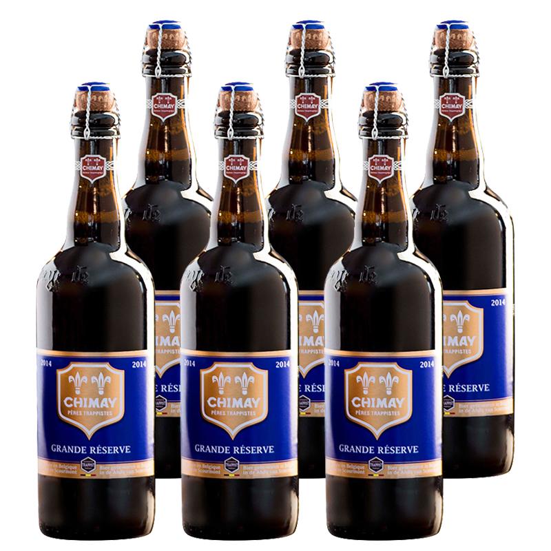 智美比利时进口啤酒智美蓝帽啤酒修道院啤酒chimay blue 750ml*6瓶
