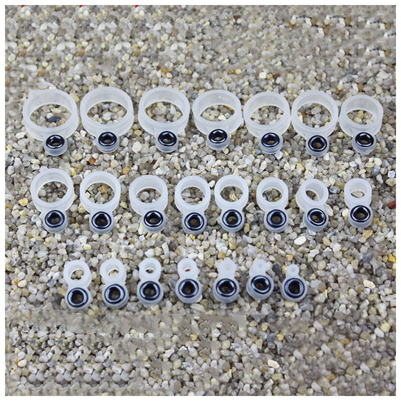 强朗鱼竿导线环改装矶杆手竿过线环diy线环软胶陶瓷导环渔具配件 14只