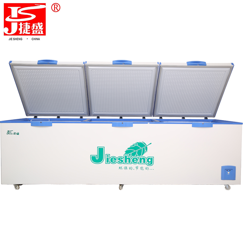 捷盛(js)3米大型容量1788l冰柜js3000卧式商用超大冷柜三开门冷冻冷藏