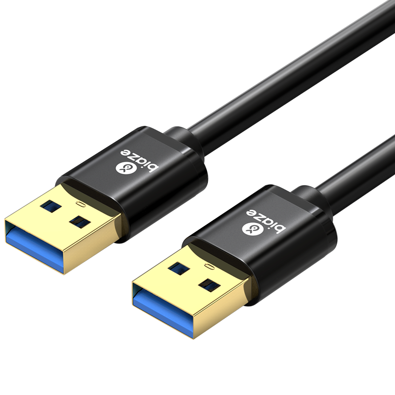 毕亚兹 高速USB3.0数据线公对公 3米 双头移动硬盘盒高速传输数据线 笔记本散热器车载MP3连接线 XL10-3m100000763531