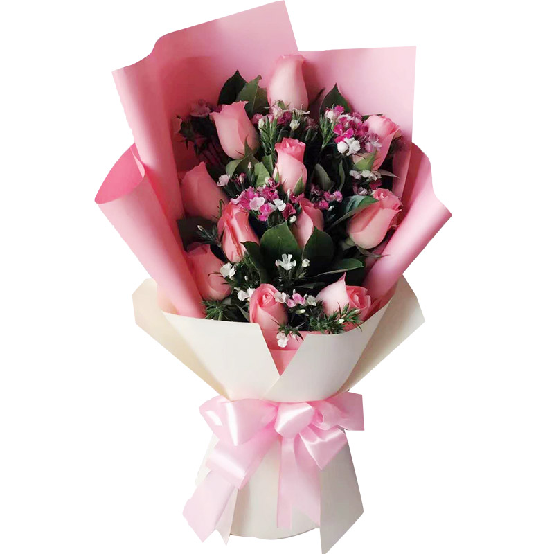 节11朵粉玫瑰花束礼盒鲜花速递同城送花重庆成都北京广州结婚纪念日