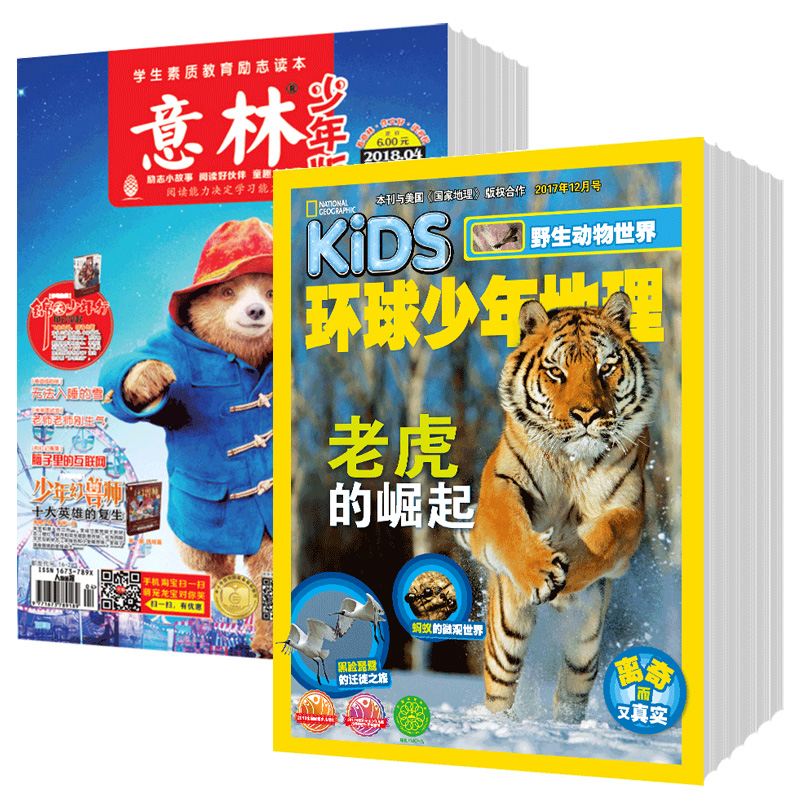 环球少年地理+意林少年版组合杂志订阅2023年全年杂志订阅 10月起订 儿童期刊杂志