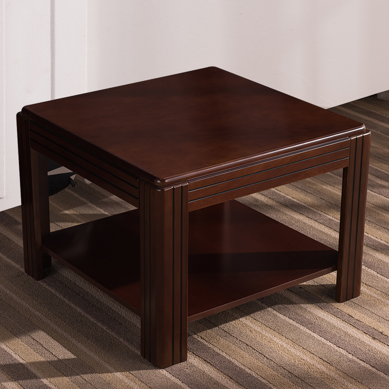 中伟 zhongwei 办公茶几双层茶几现代简约小方几600*600*450