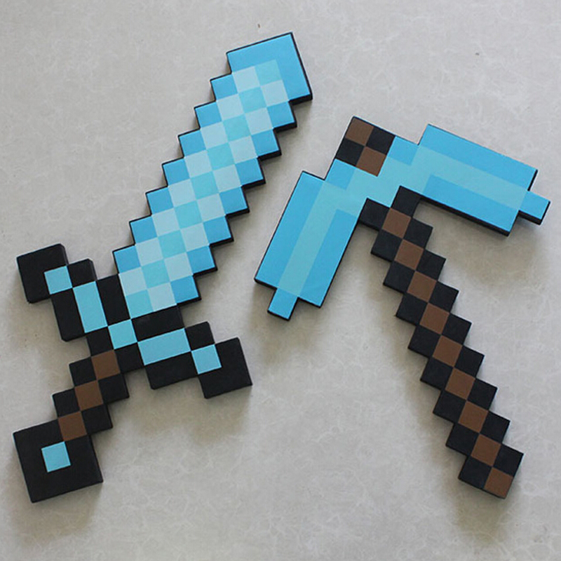 我的世界我的世界周边弓箭玩具武器火把灯游戏寰宇之剑钻石剑矿灯泡沫