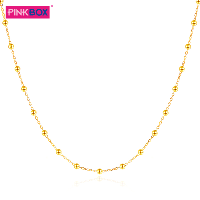 PINKBOX/娉饰珠宝18k金项链 18k金密珠链 新款 现货香港热卖 16寸（约40cm）