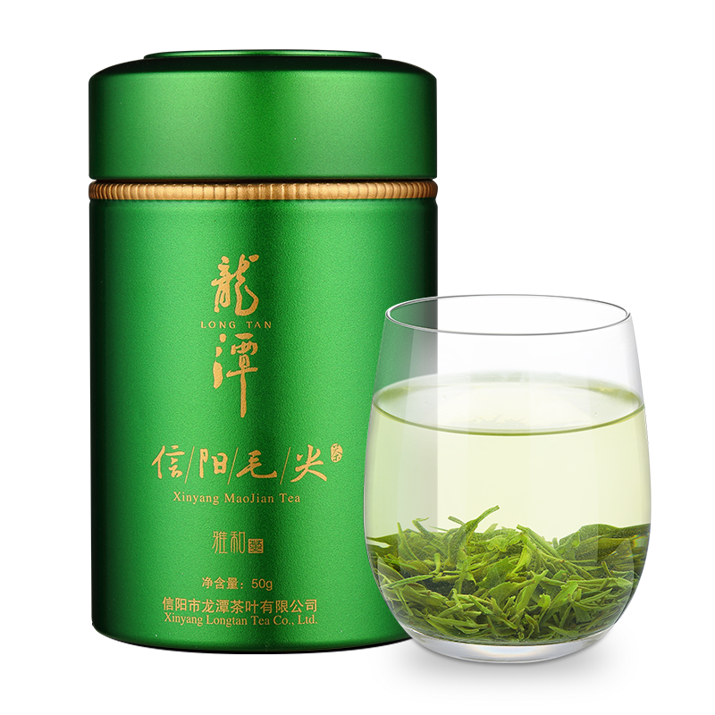 龍潭（LONG TAN）2023年新茶龙潭信阳毛尖雨前茶特级嫩芽雅和50克铁罐茶 绿茶茶叶