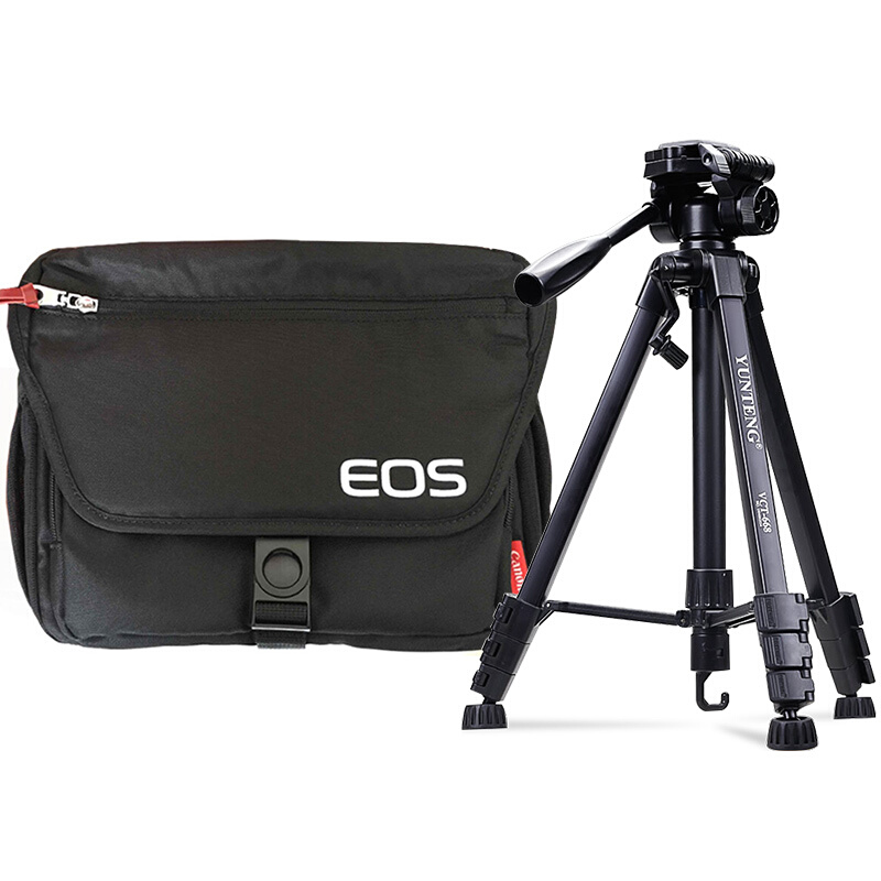 佳能（Canon） 原装相机包单反单肩摄影包 适用于佳能80D RP R5 R6 850D 相机包+云腾668三脚架