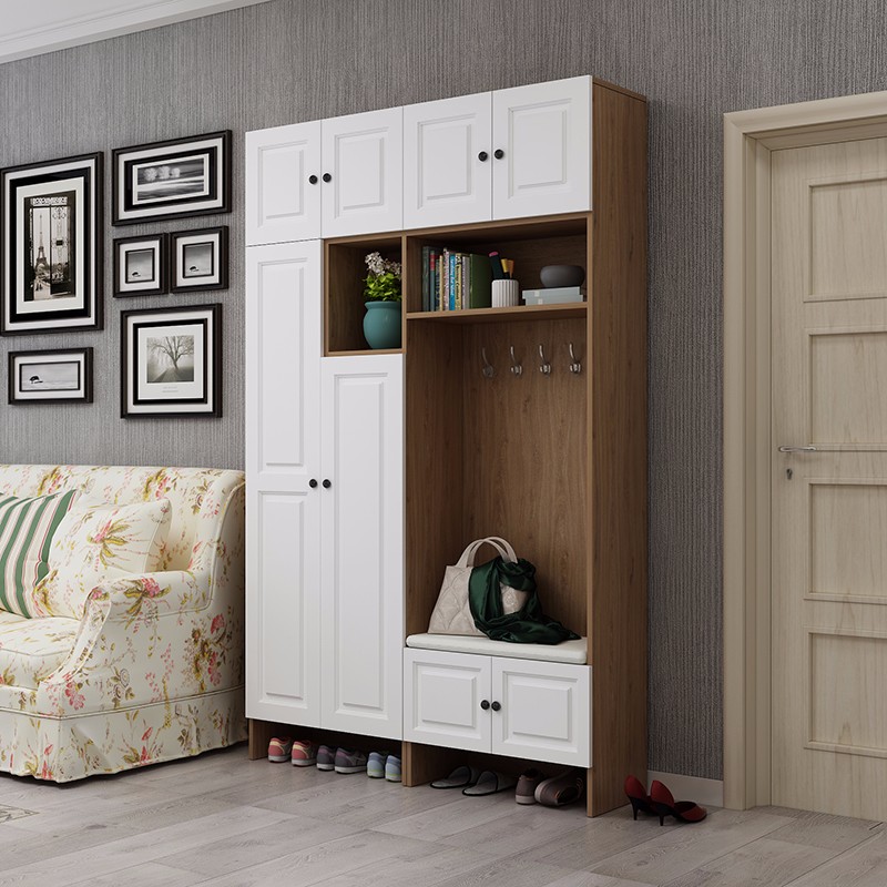 菲迪拉进门玄关柜隔断柜多功能屏风隔断挂衣柜门厅隔断柜收纳柜衣架