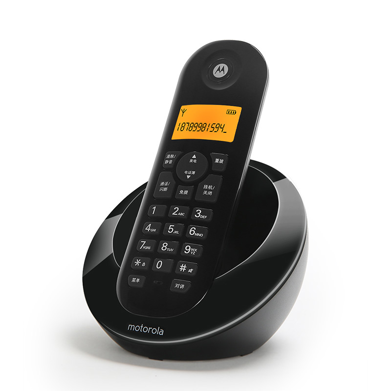 摩托罗拉（Motorola）c601c 数字无绳电话机 单机 家用 无线座机 配子母机 无线电话 黑色单机